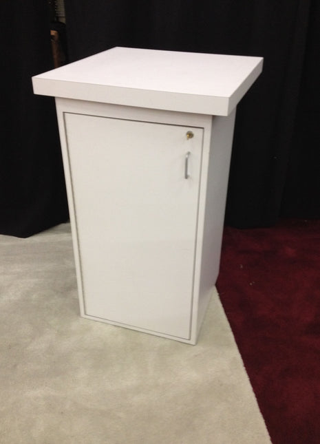 White Demo Stand w/ Flush Door