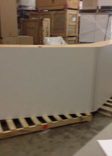 2pc 2 tier Reception Desk Black