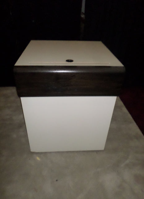 White Cabinet w/ Dark wood