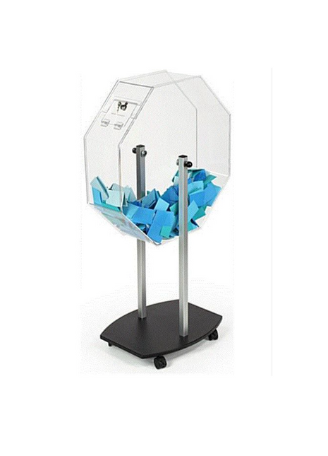 Acrylic Raffle Drum - Floor Stand