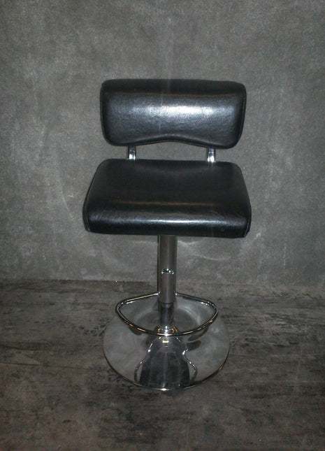 Black Leather Stool
