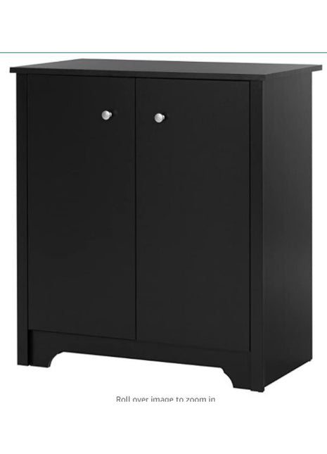 Black Storage Cabinet - 2 Door