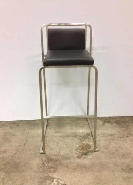 Cascade Bar Stool Silver/Black