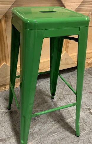 Green Metal Stools