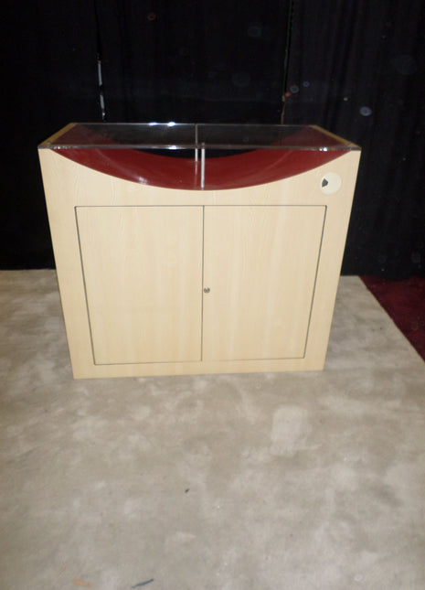 Tan Cabinet w/Plexi top