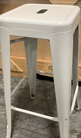 White Metal Stools
