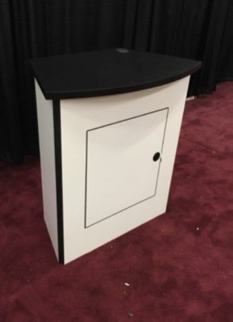 White Cabinet Black Top